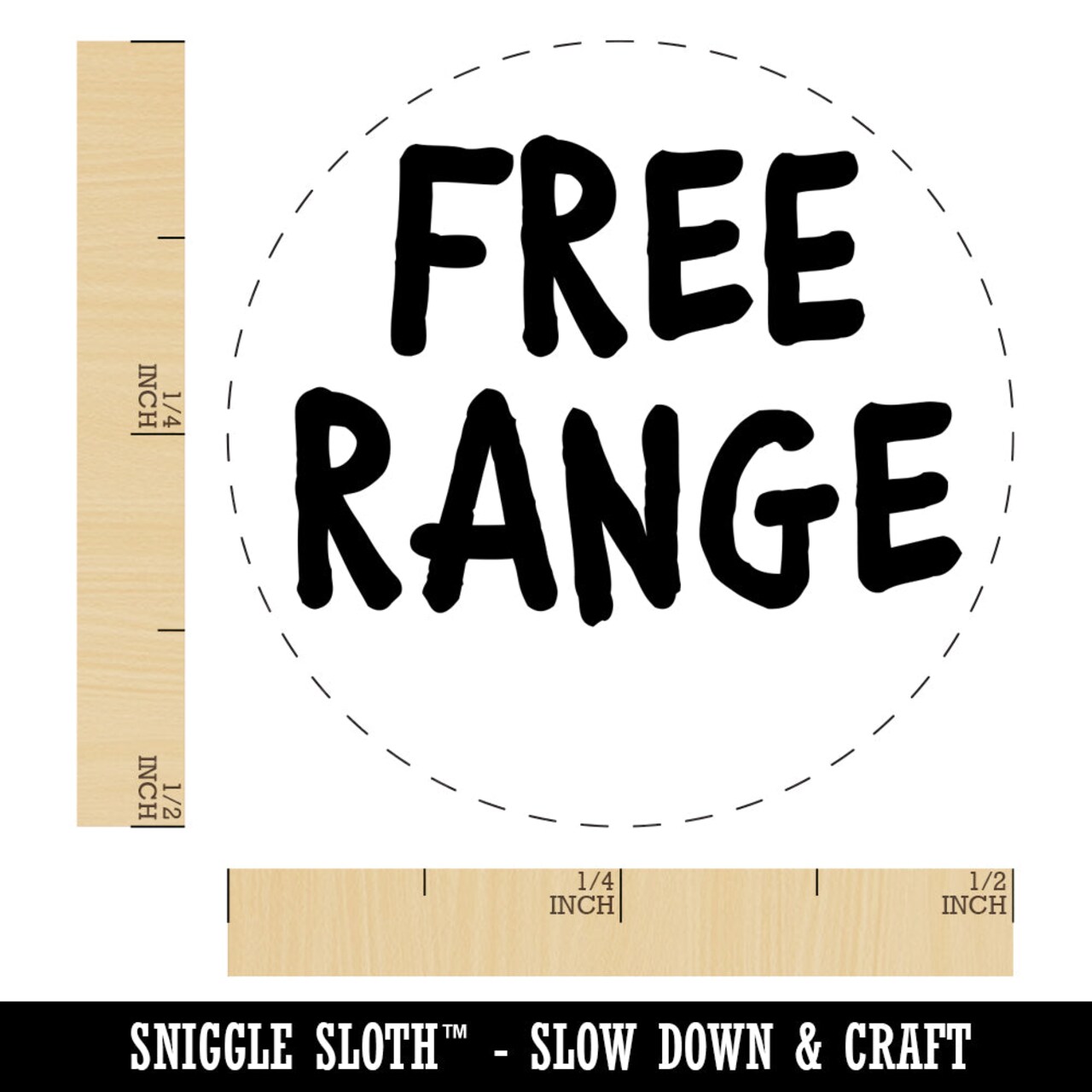Free Range Chicken Egg Fun Text Self-Inking Rubber Stamp for Stamping Crafting Planners